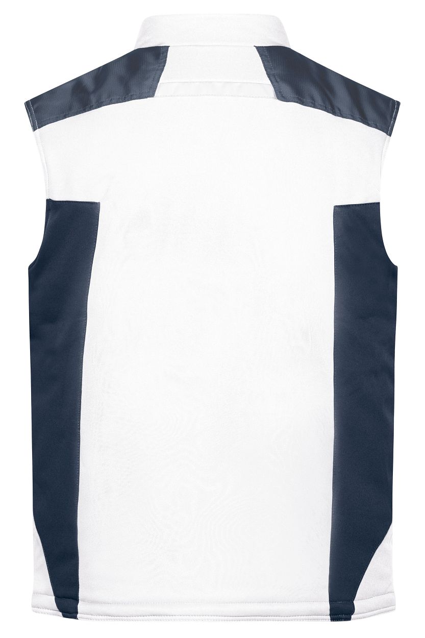 Craftsmen Softshell Vest - STRONG - "JN825" in White/Carbon, Größe 6XL - Daiber