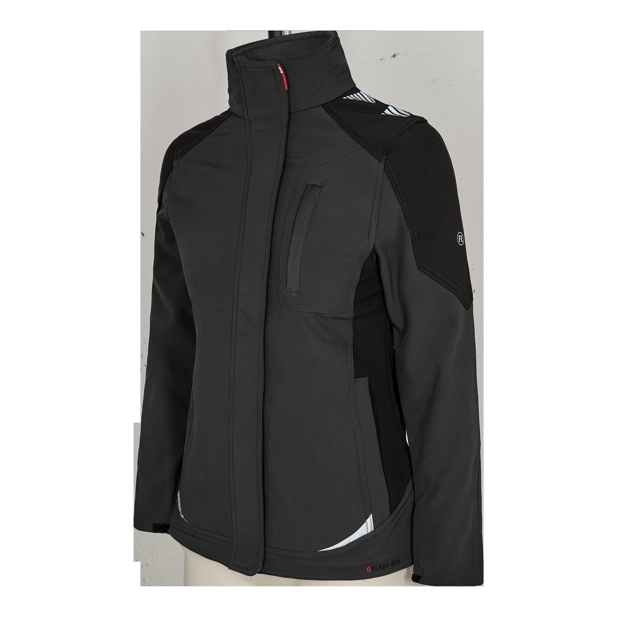 ENGEL Galaxy Damen Softshelljacke in Anthrazitgrau/Schwarz, Größe XS