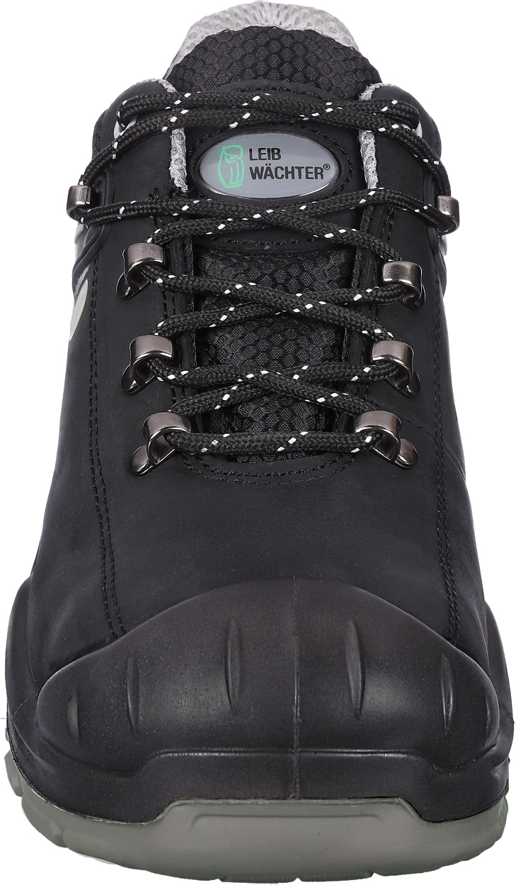 Halbschuh L3122 Leipzig in Schwarz/Grau, Gr. 48 von Leibwächter