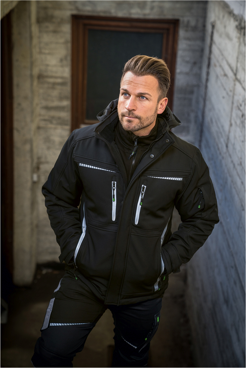 Winter-Softshelljacke Flex Line Schwarz FLEXI, Gr. 2XL von Leibwächter