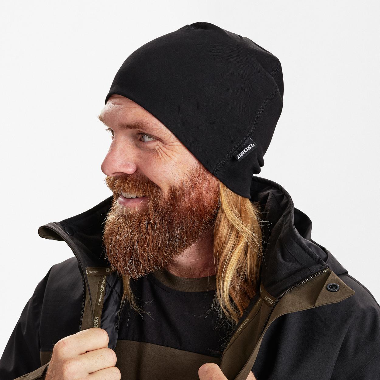 ENGEL Jerseymütze in Schwarz, Größe One size