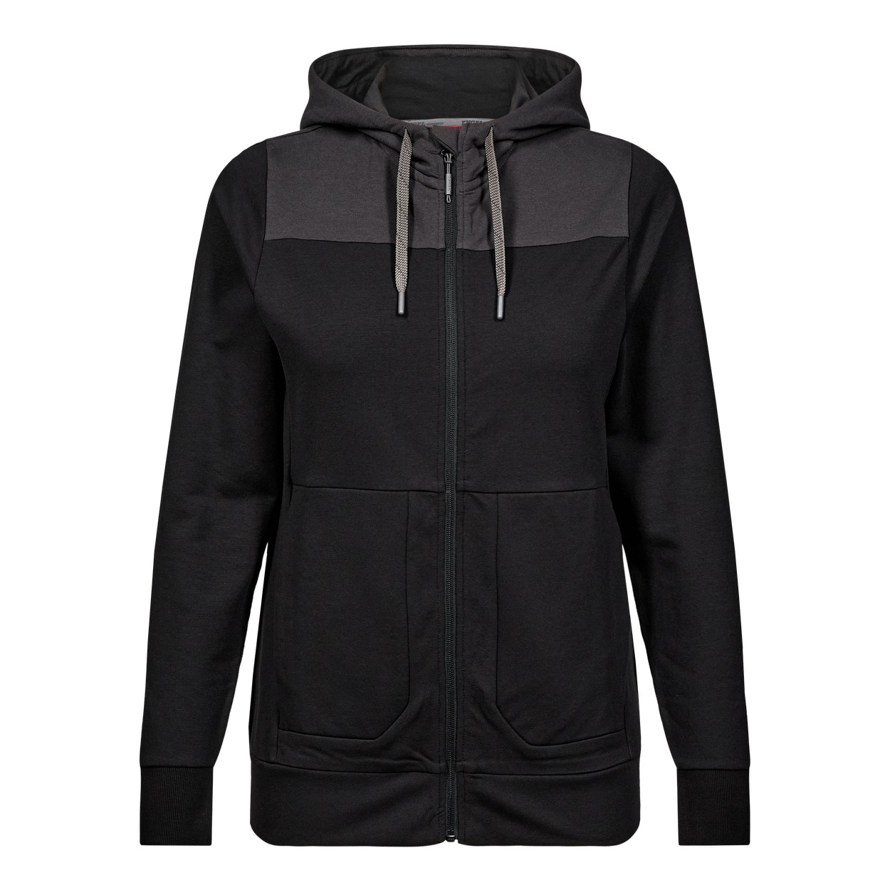 ENGEL Entire Damen Sweatcardigan mit Kapuze in Schwarz/Anthrazit Grau, Größe XS