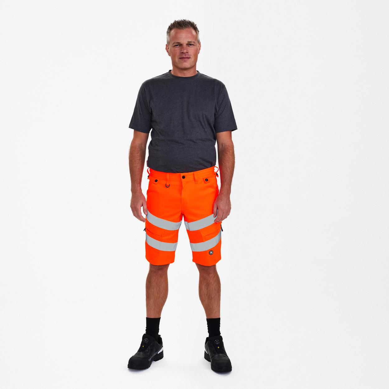 ENGEL Safety Arbeitsshorts mit 2-Wege-Stretch in Hi-vis Orange, Größe 54