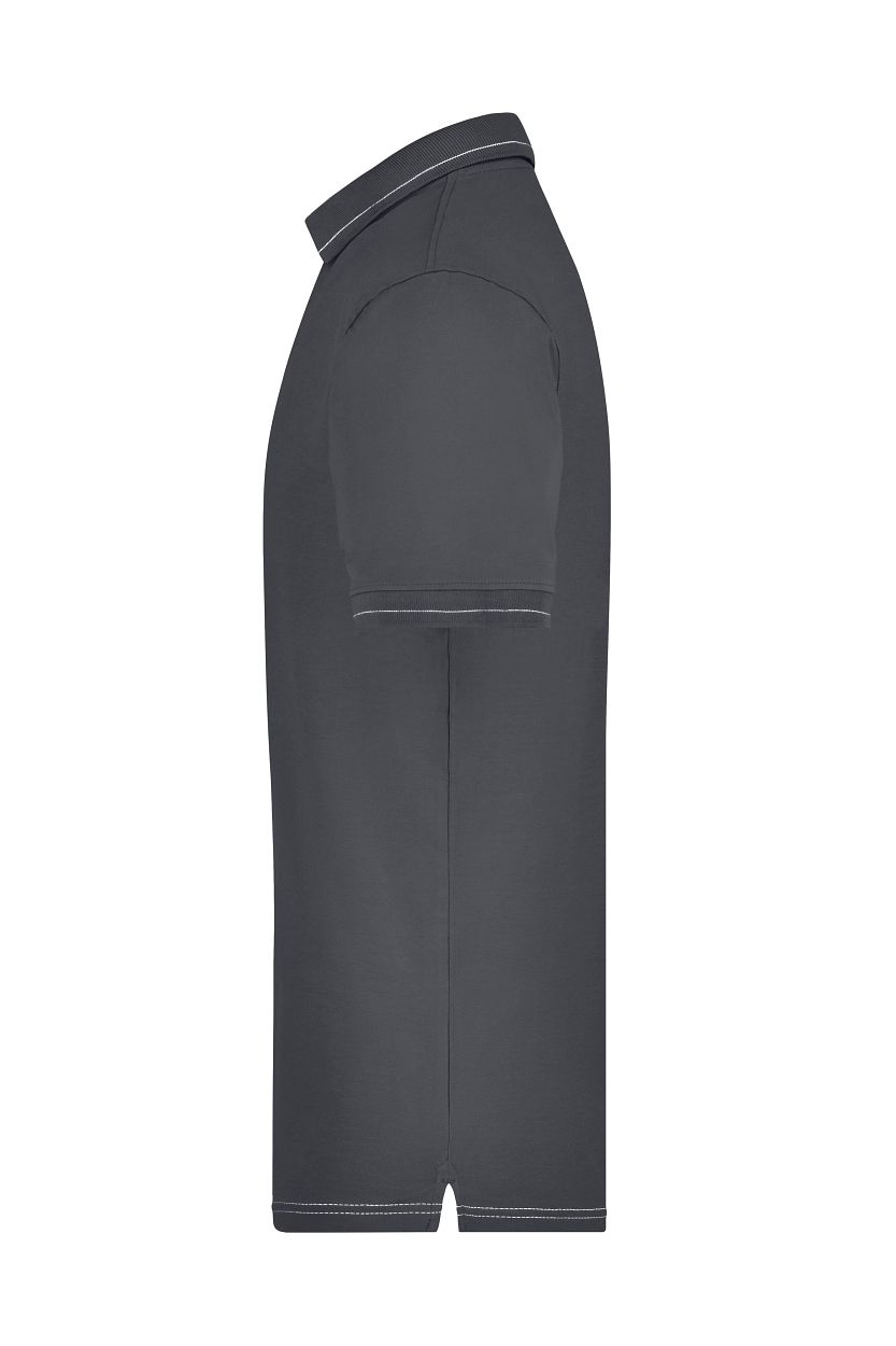 Men's Elastic Polo "JN569" in Graphite/White, Größe 3XL - Daiber