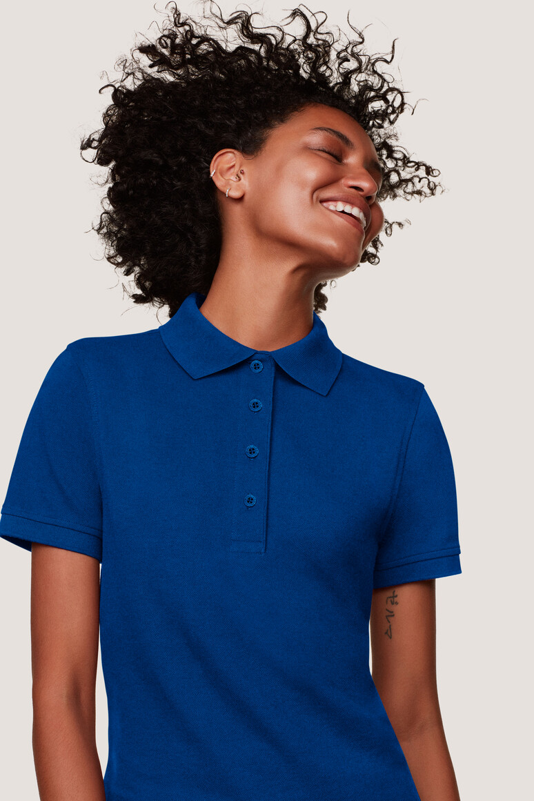 HAKRO 216 Damen Poloshirt MIKRALINAR® in royalblau, Größe M