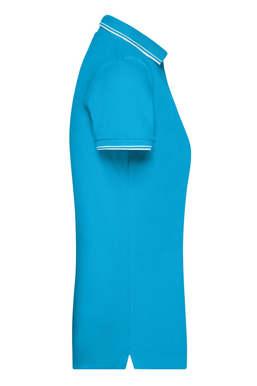 Ladies' Polo "JN985" in Turquoise/White, Größe 2XL - Daiber