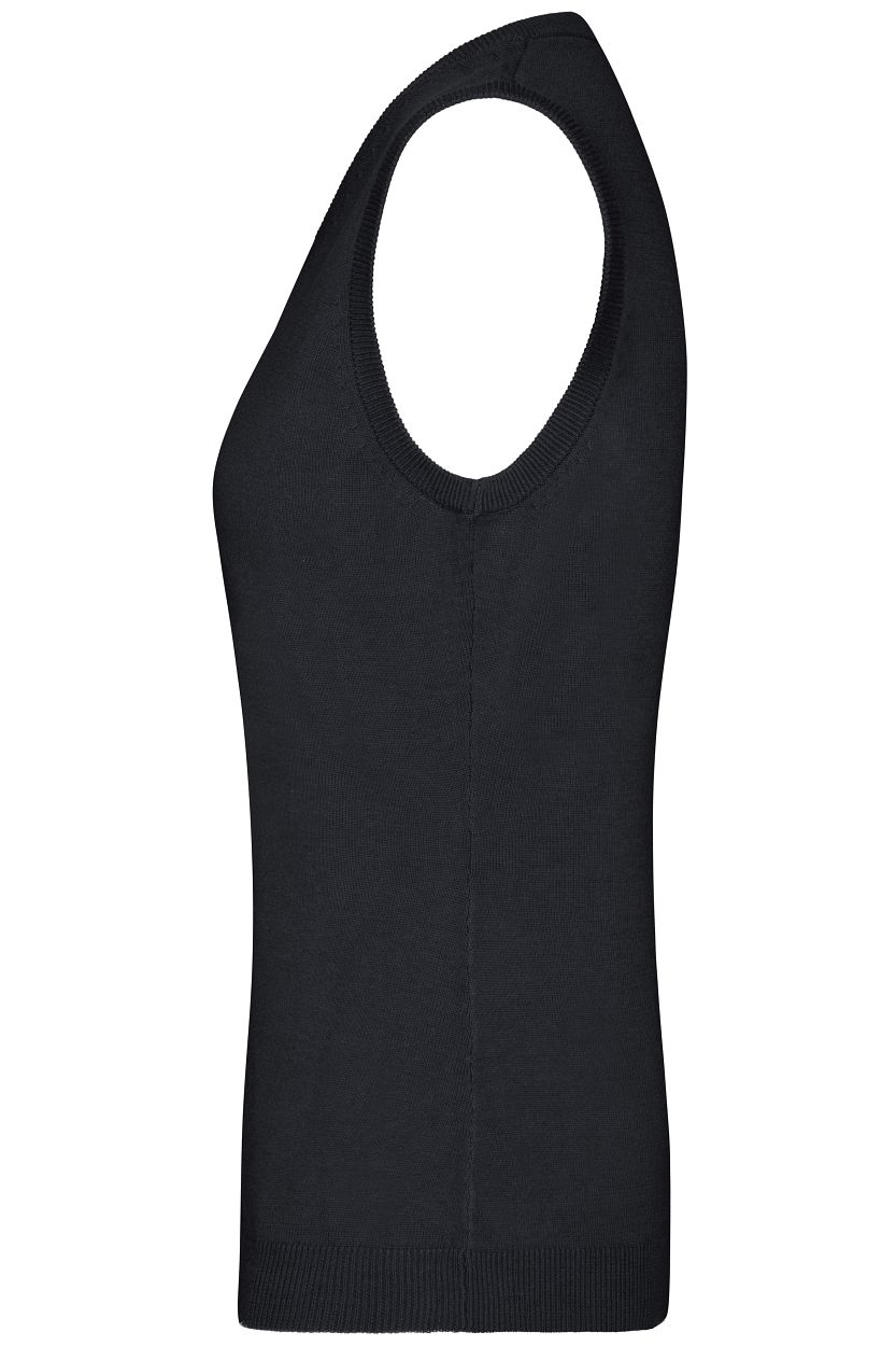 Ladies' V-Neck Pullunder "JN656" in Black, Größe 2XL - Daiber