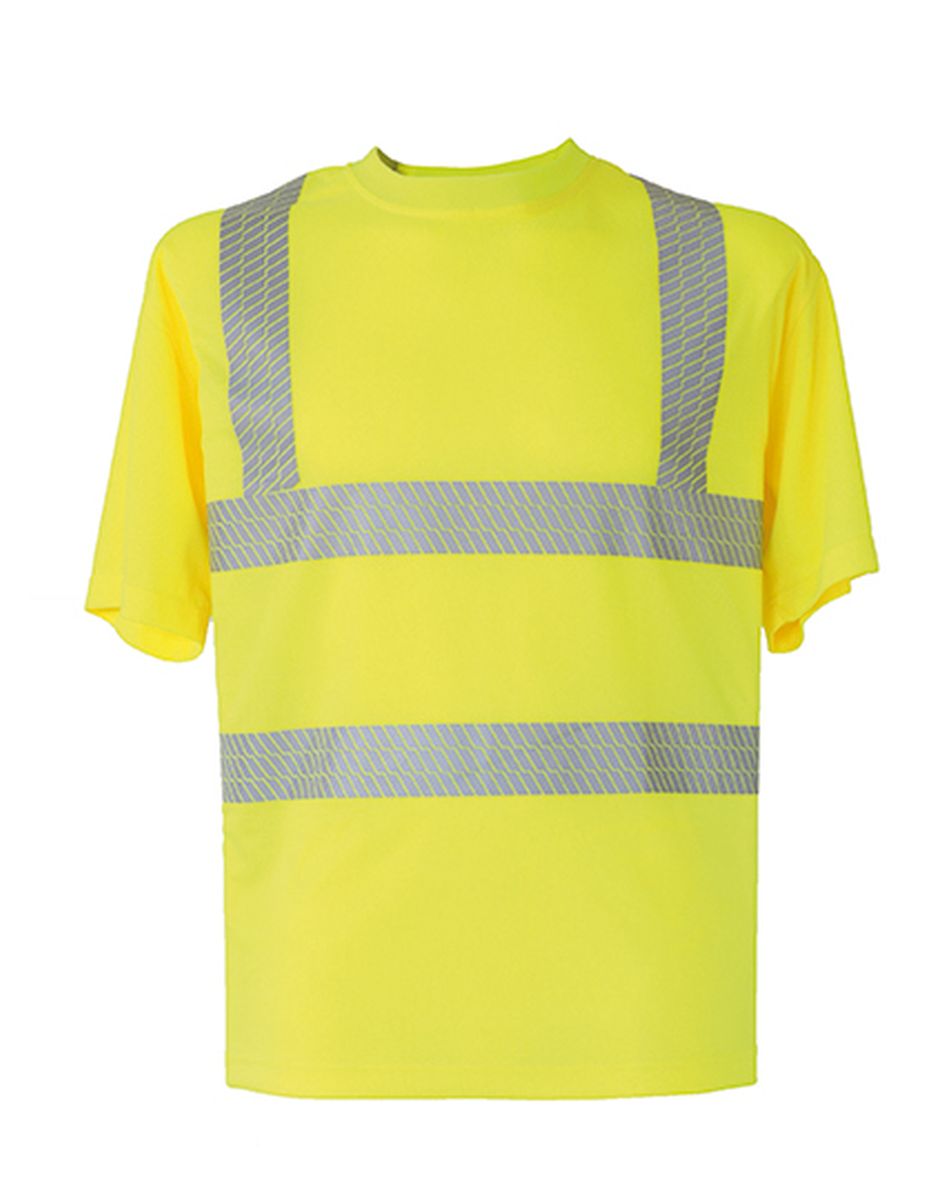 Korntex® Hi-Vis Broken Reflex T-Shirt "Alhambra" in Signal Yellow, Größe L