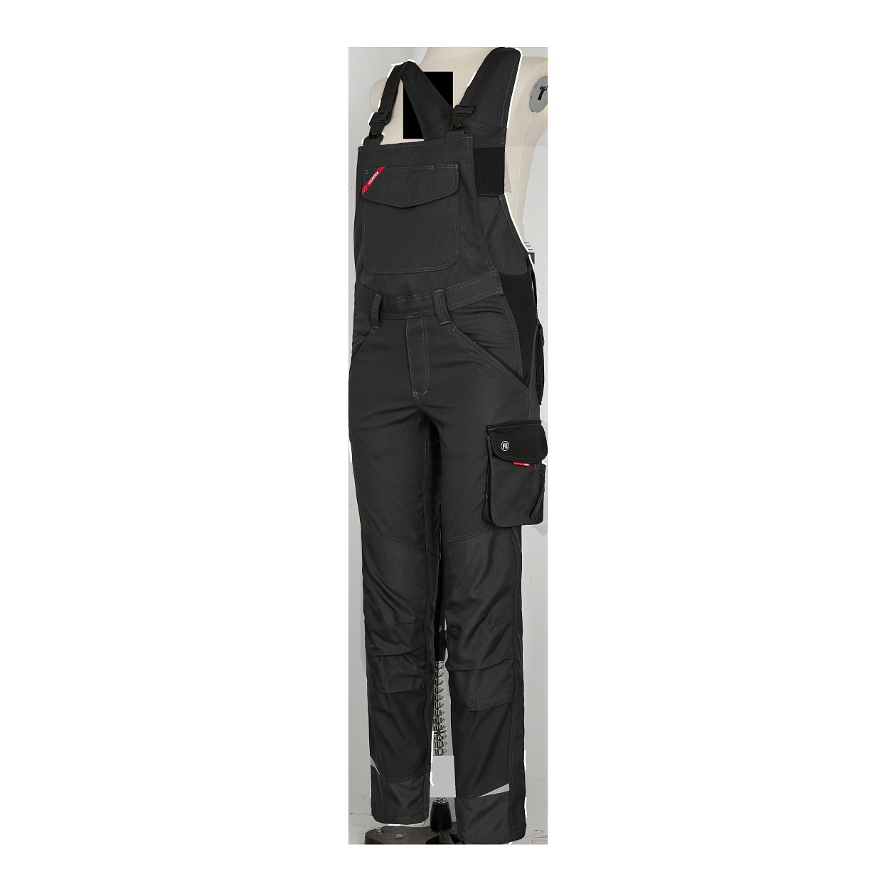 ENGEL Galaxy Damen Latzhose in Anthrazitgrau/Schwarz, Größe 48