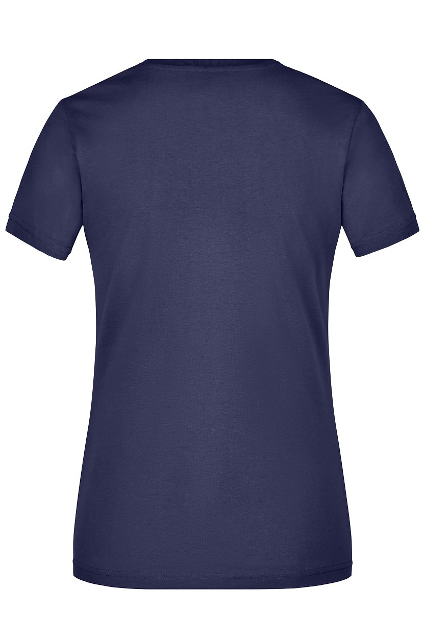 Ladies' Slim Fit V-T "JN972" in Navy, Größe 2XL - Daiber