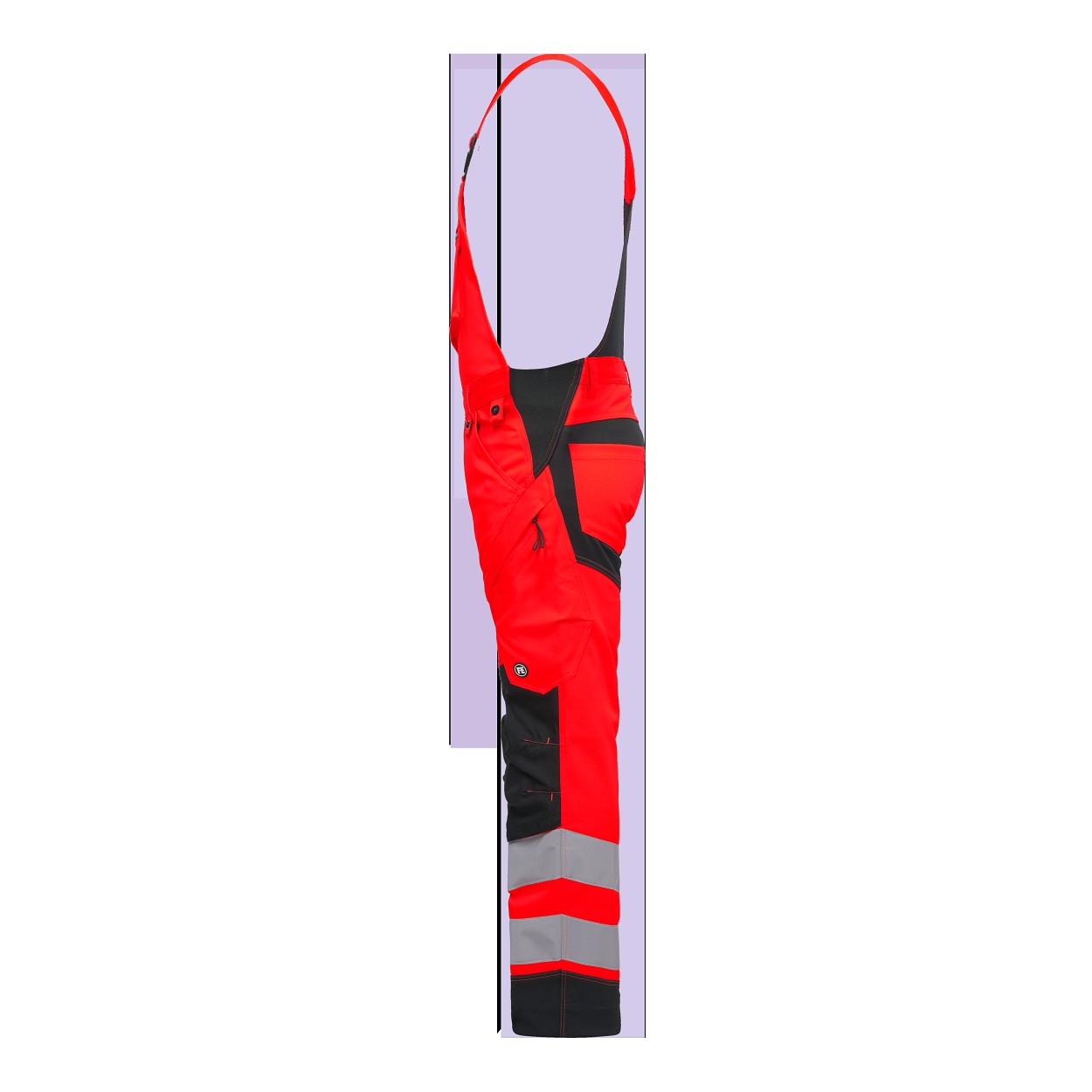 ENGEL Safety Latzhose mit 2-Wege-Stretch in Rot/Schwarz, Größe 26