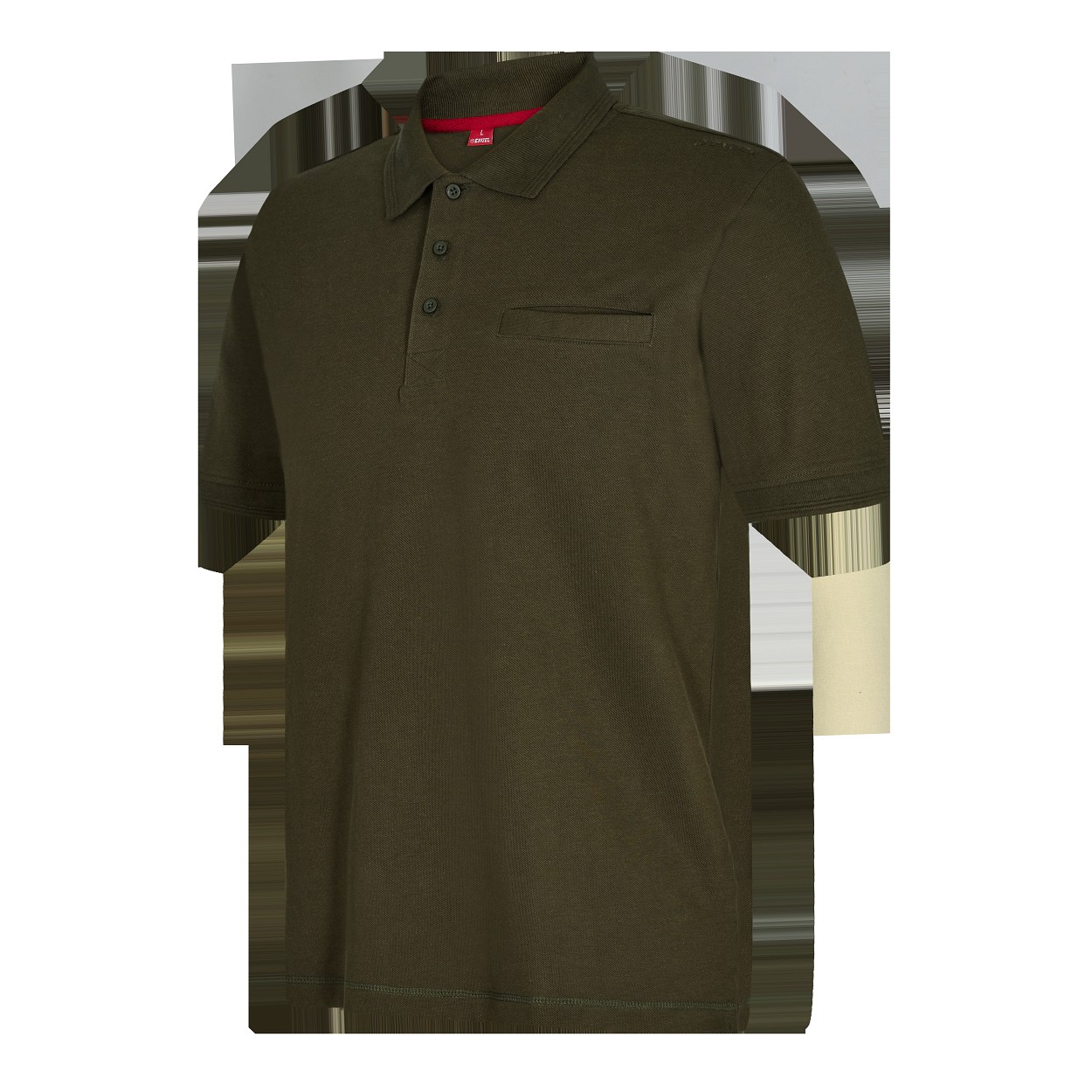 ENGEL Extend Poloshirt mit Brusttasche in Forest Green, Größe XS