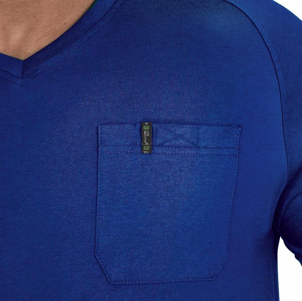 T-Shirt V-Neck Uwe FLEXT00 Flex Line in Kornblau, Gr. XS von Leibwächter
