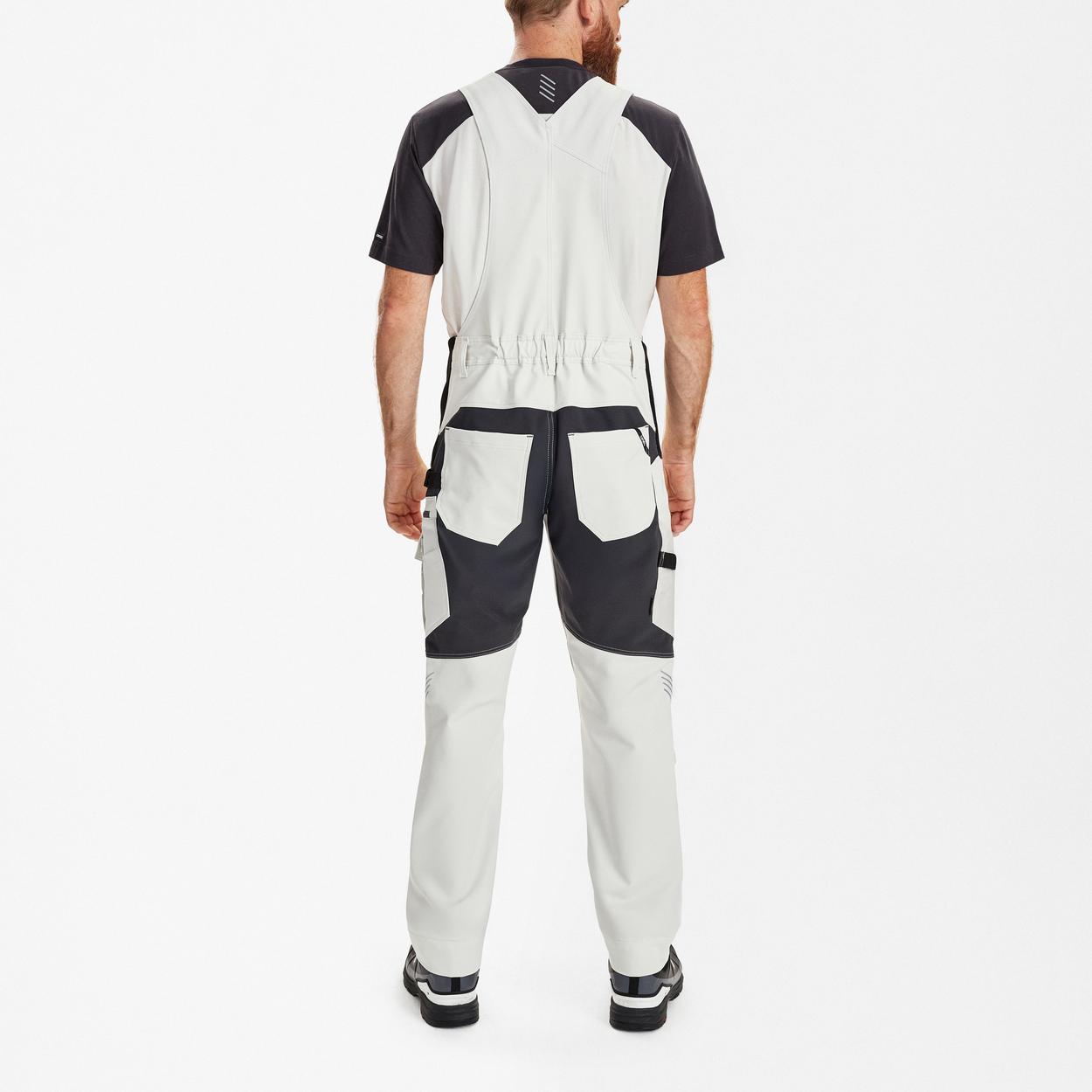 ENGEL Entire Latzhose mit 4-Wege-Stretch in Bone White / Anthracite Grey, Größe 26