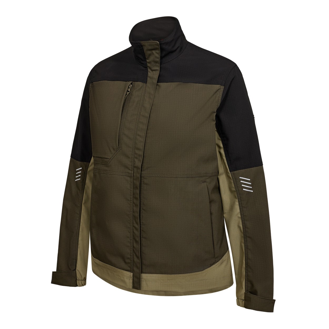 ENGEL Entire Damen Arbeitsjacke mit 2-Wege-Stretch in Forest Green/Schwarz, Größe XS