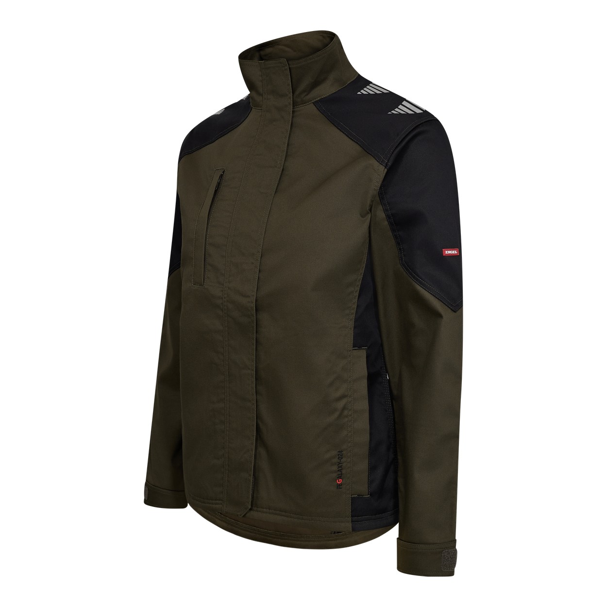 ENGEL Galaxy Damen Arbeitsjacke mit 2-Wege-Stretch in Forest Green/Schwarz, Größe XS