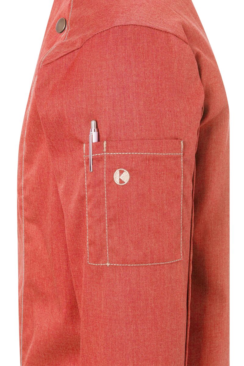 Kochjacke Jeans-Style Größe 74 in Vintage red von Karlowsky