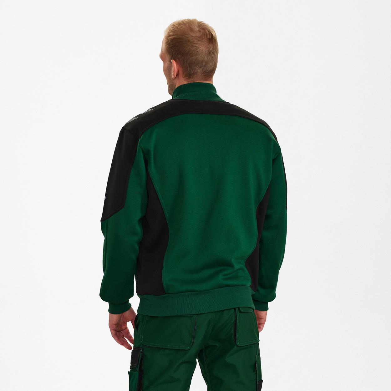 ENGEL Galaxy Sweatcardigan mit Kragen in Grün/Schwarz, Größe XS