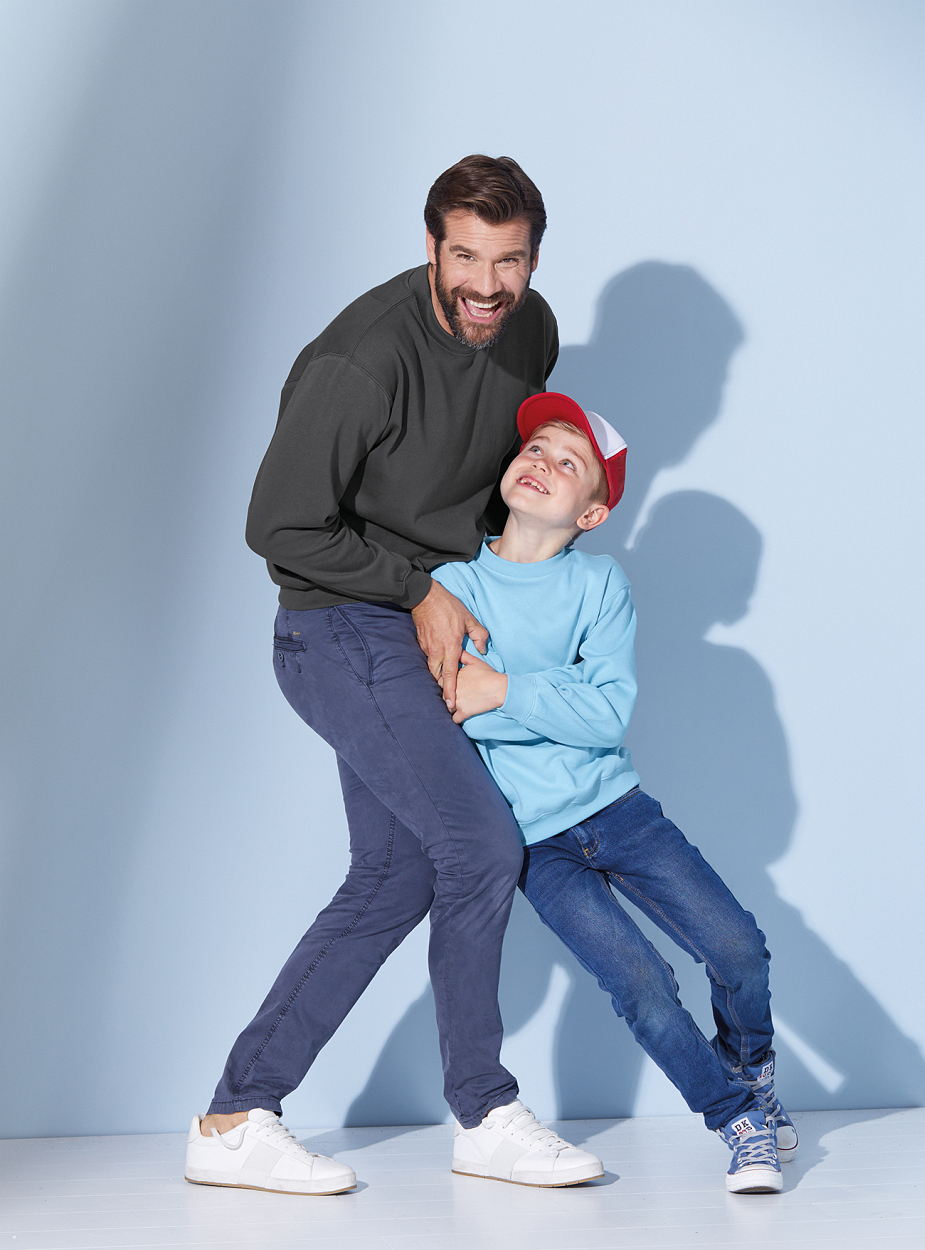 Round-Sweat Heavy Junior "JN040K" in White, Größe 2XL - Daiber