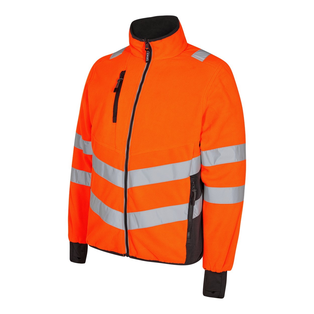 ENGEL Safety Fleecejacke in Orange/Anthrazit Grau, Größe XS