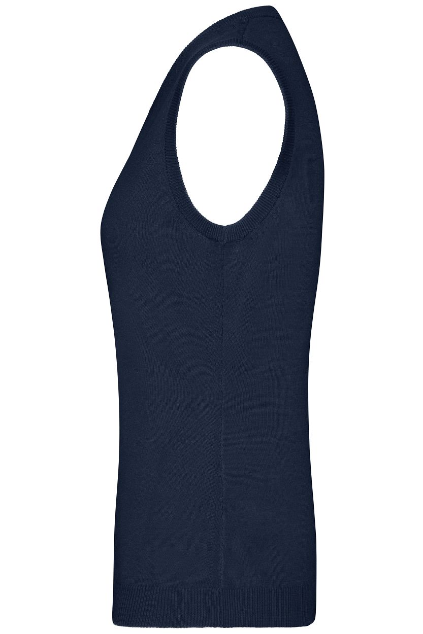 Ladies' V-Neck Pullunder "JN656" in Navy, Größe 2XL - Daiber