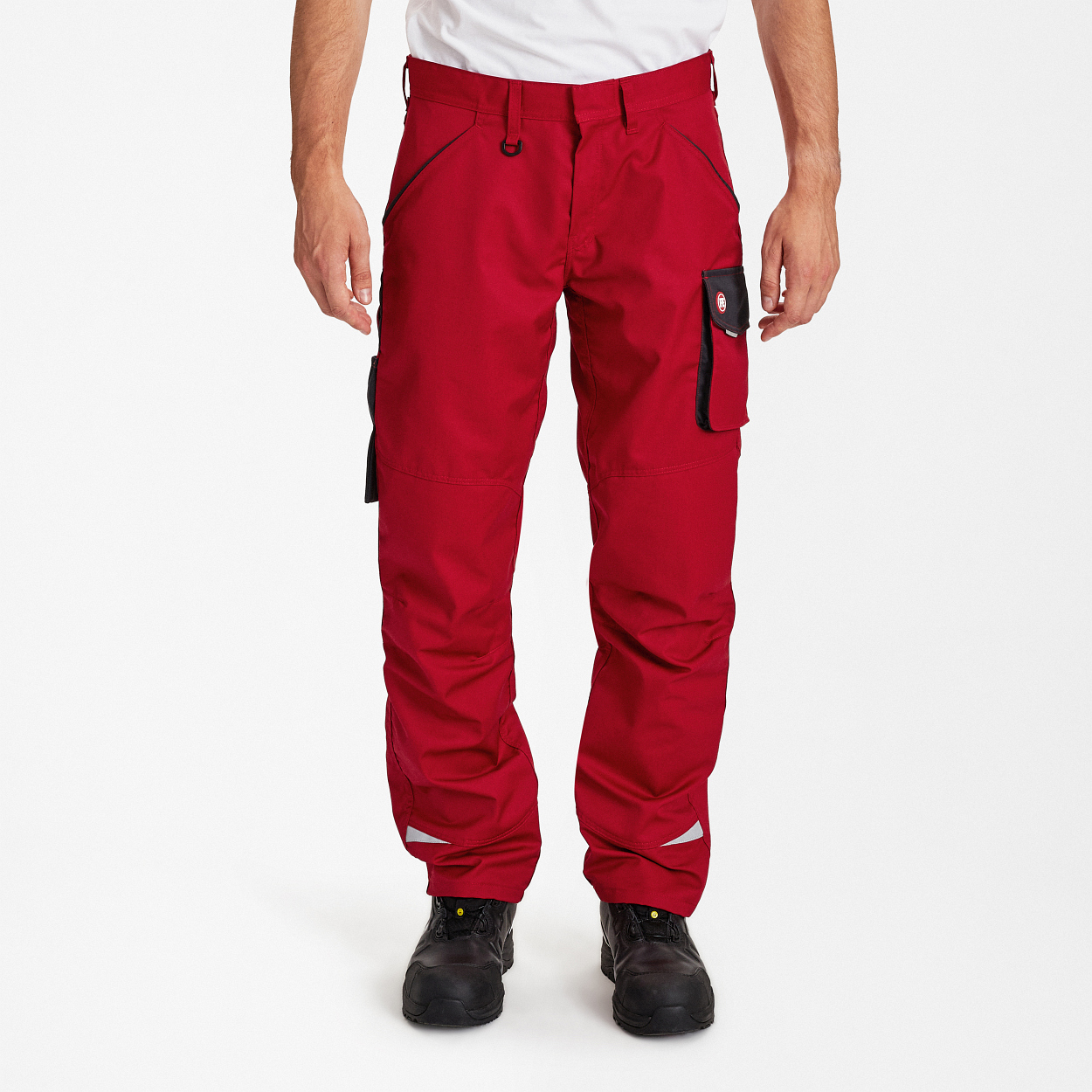 ENGEL Galaxy Light Arbeitshose in Tomato Red/Anthrazit Grau, Größe 106