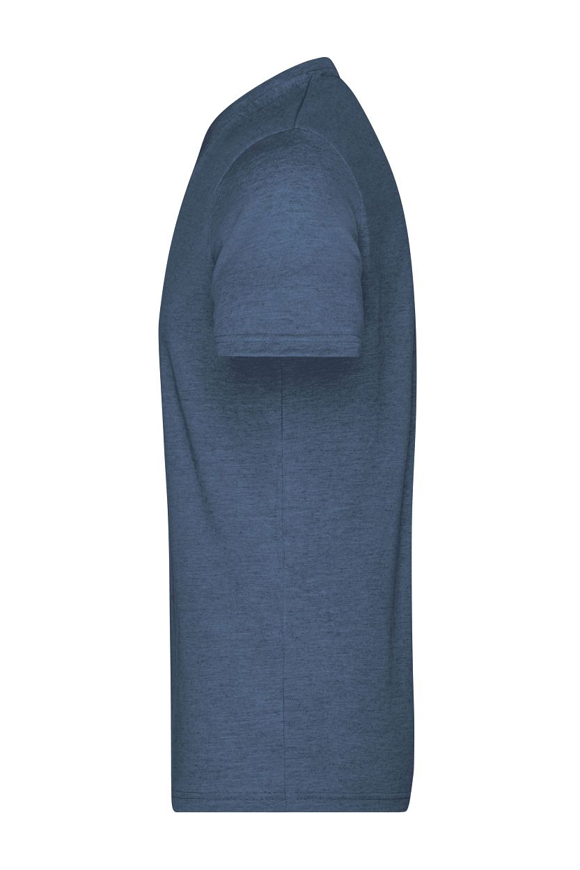 Men's Heather T-Shirt "JN974" in Blue-Melange, Größe 3XL - Daiber