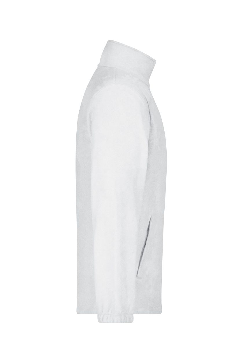 Full-Zip Fleece "JN044" in White, Größe 4XL - Daiber