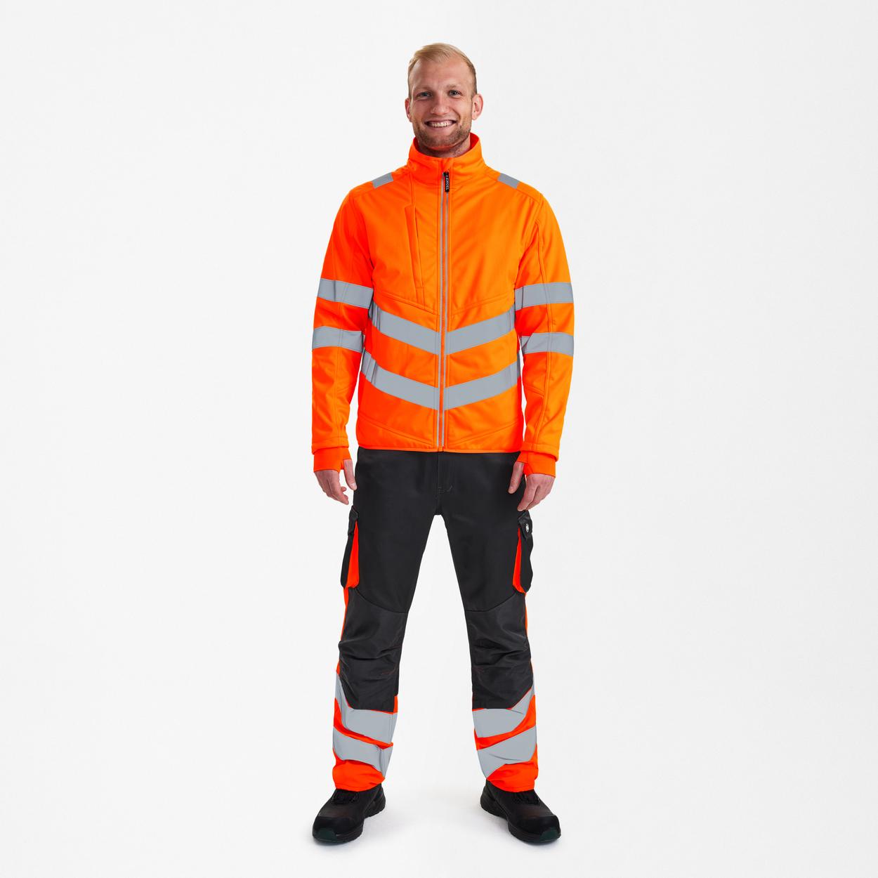 ENGEL Safety Softshelljacke in Hi-vis Orange, Größe XS