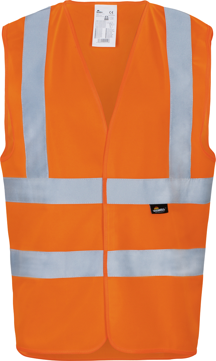 Warnschutzweste leuchtorange in Gr. XXL von Vizwell