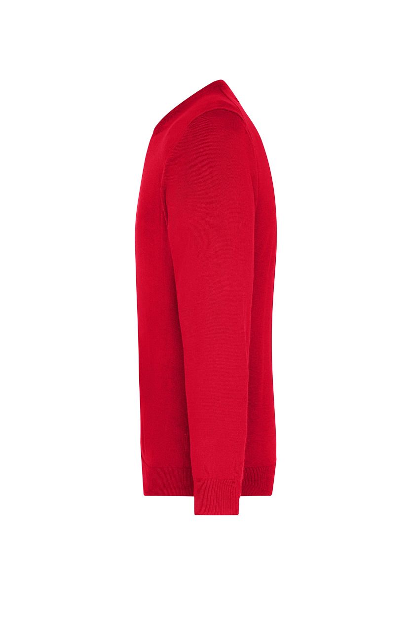 Men's V-Neck Pullover "JN659" in Red, Größe 3XL - Daiber