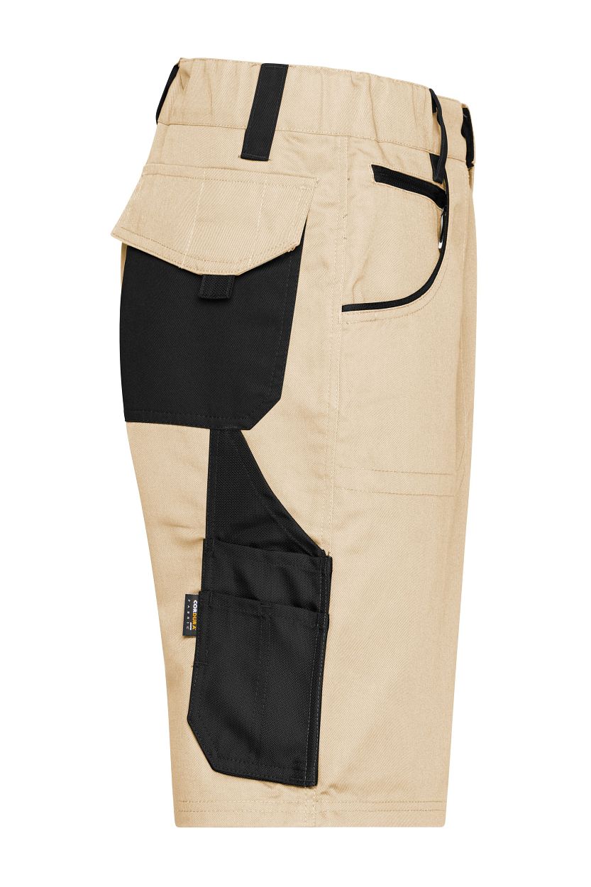 Workwear Bermudas - STRONG - "JN835" in Stone/Black, Größe 62 - Daiber
