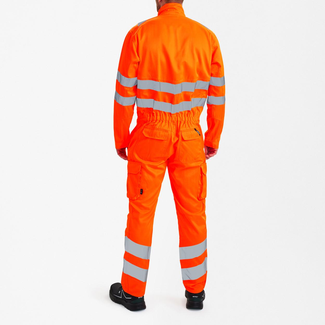 ENGEL Safety Light Overall in Hi-vis Orange, Größe XS