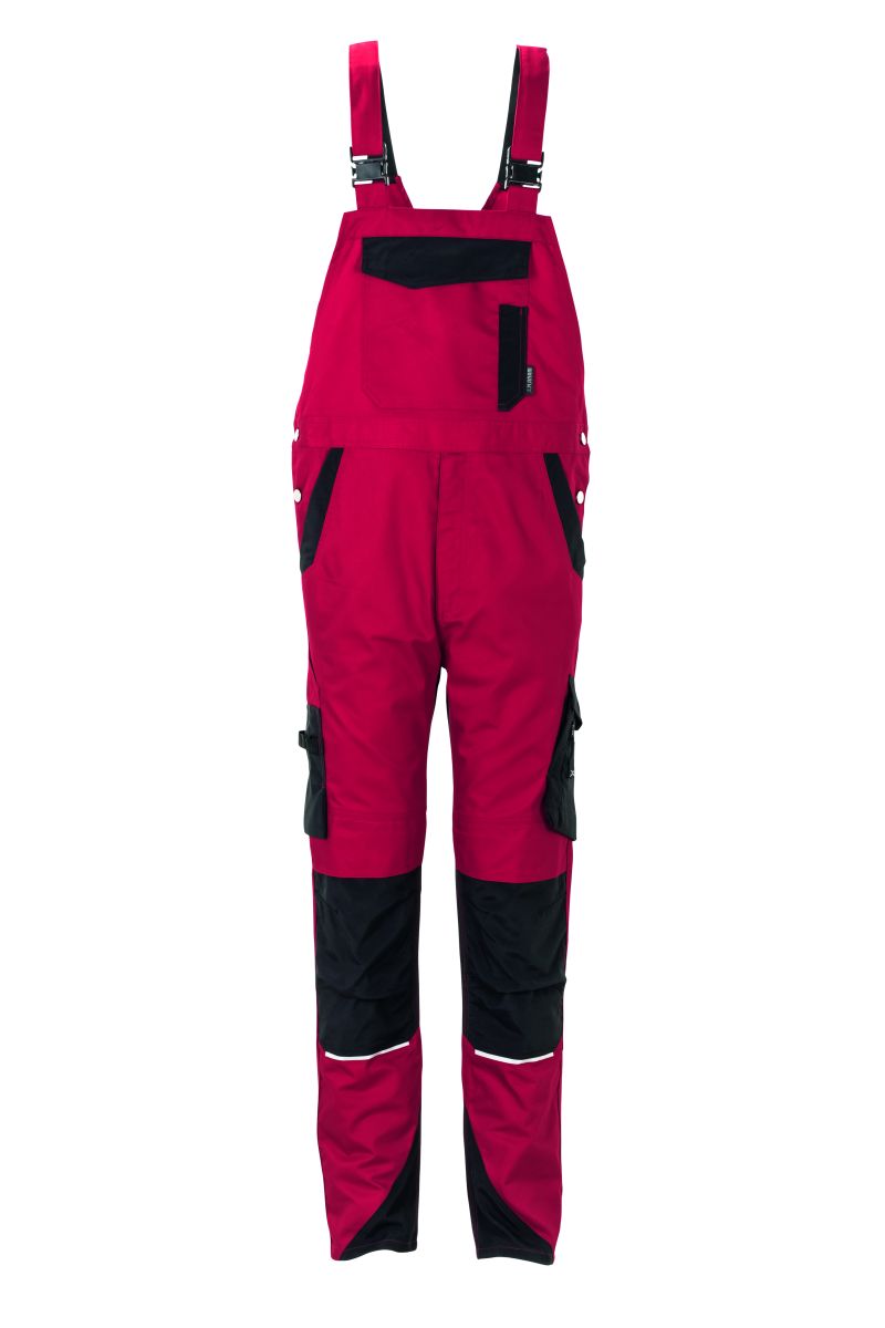 Herren Latzhose Norit in Rot / Schwarz, Gr. 106 von PLANAM