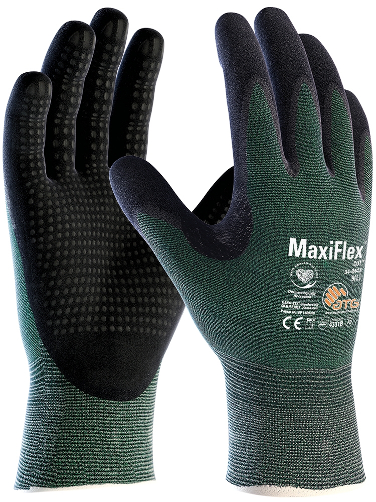 MaxiFlex® Cut™ Schnittschutz-Strickhandschuhe (34-8443) in Grün, Größe 8
