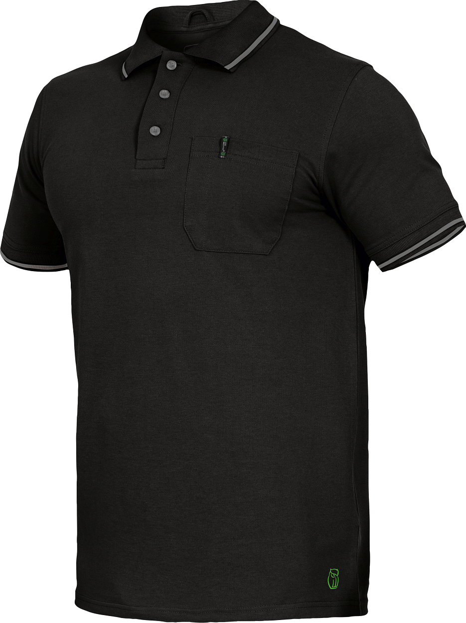 Polo-Shirt "Jens" Flex Line Schwarz FLEXU, Gr. 2XL von Leibwächter