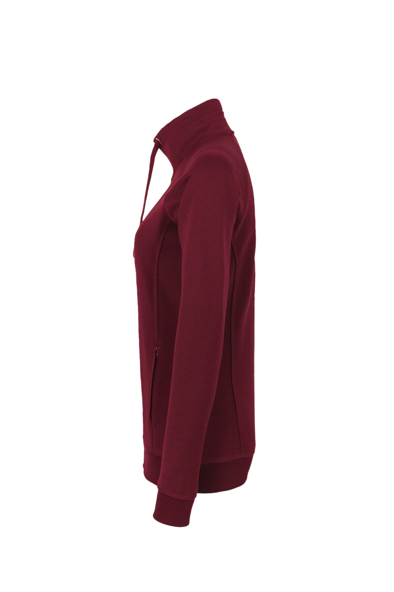 HAKRO 406 Damen Sweatjacke College in Weinrot, Größe 3XL