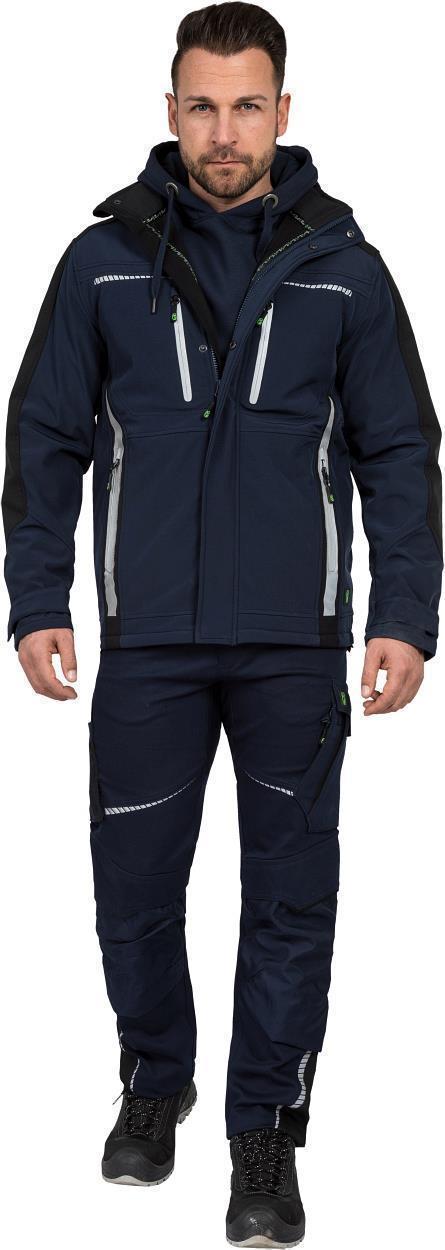 Softshelljacke Flex Line Marine/Schwarz FLEXS, Gr. 2XL von Leibwächter
