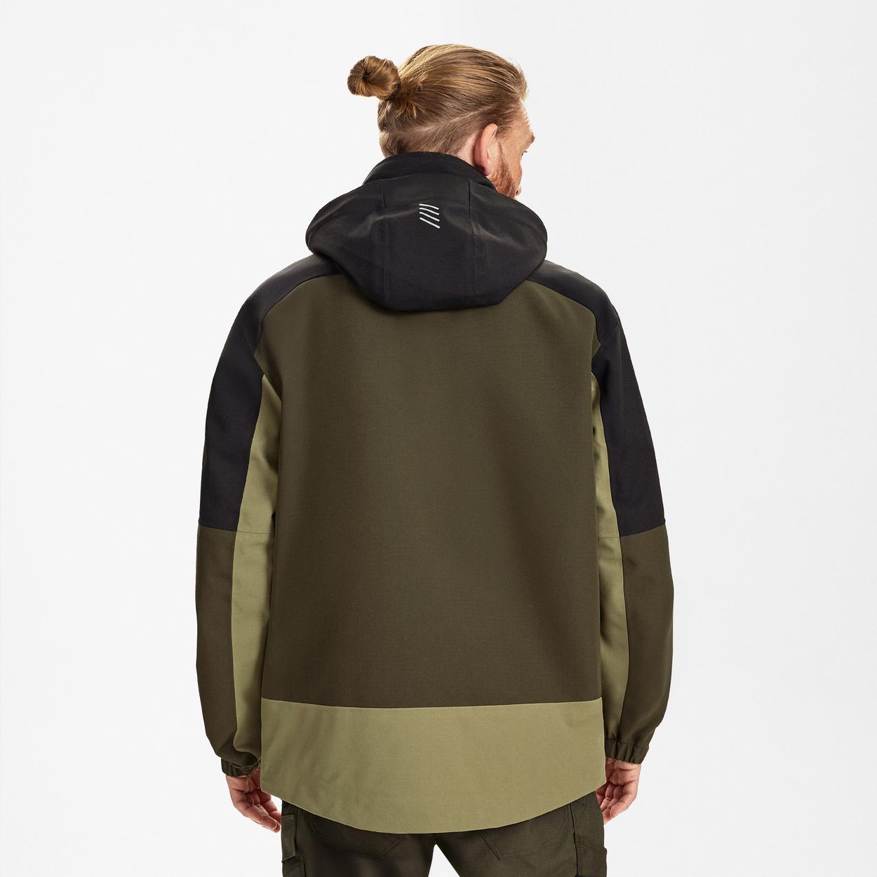 ENGEL Entire Shelljacke in Forest Green/Schwarz, Größe XS