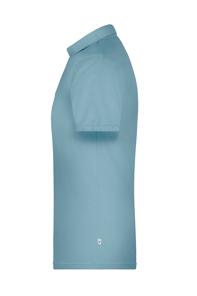 Men's ORGANIC Workwear Polo OCS Blended "JN874" in Steel-Blue, Größe 6XL - Daiber