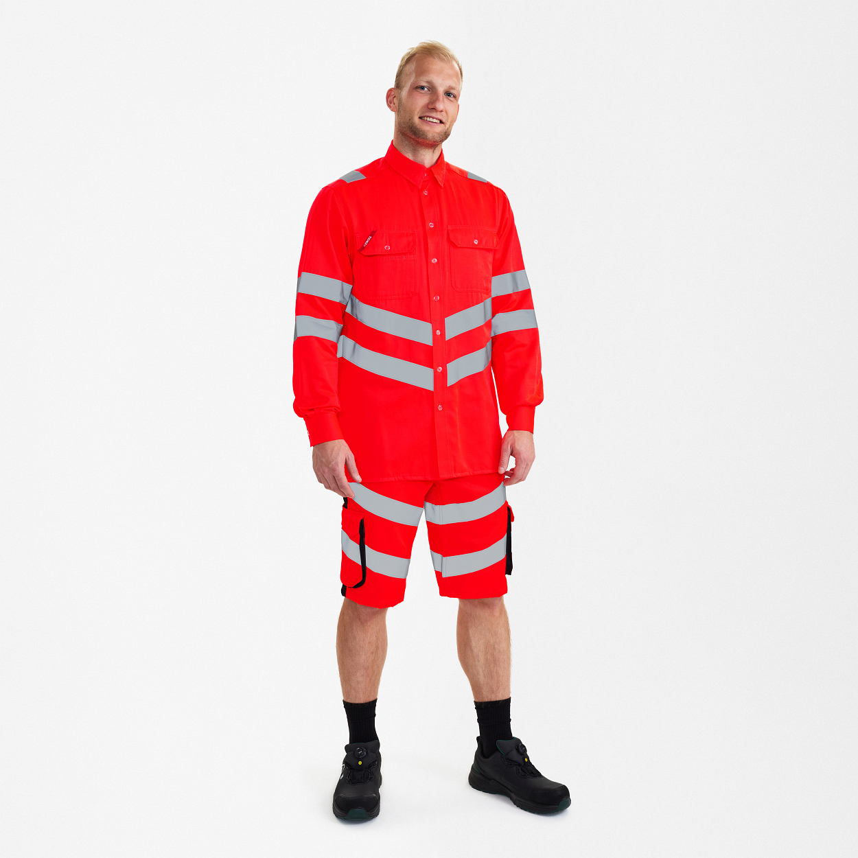 ENGEL Safety Hemd in Rot, Größe 49/50