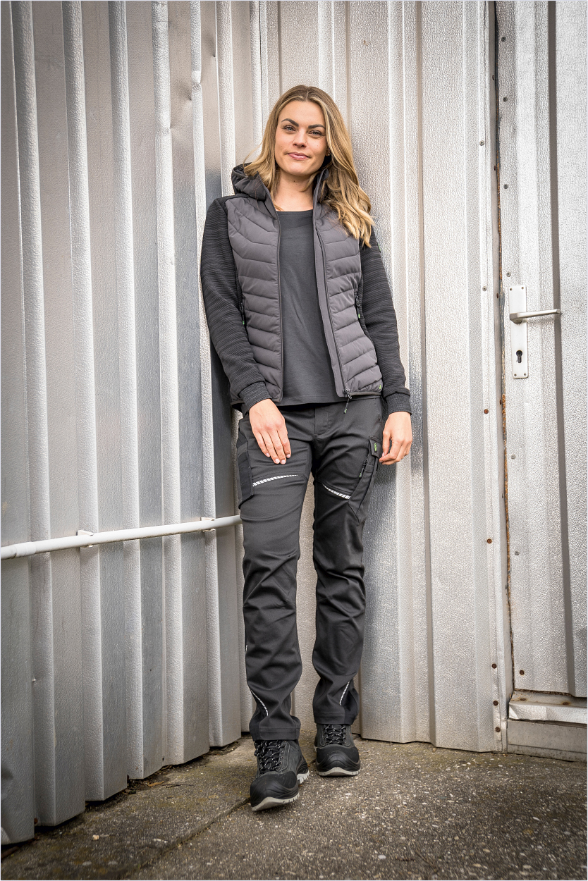 Bundhose ohne Knietaschen FLXDHO28 Flex Line in Anthrazit/Schwarz, Gr. 36 von Leibwächter