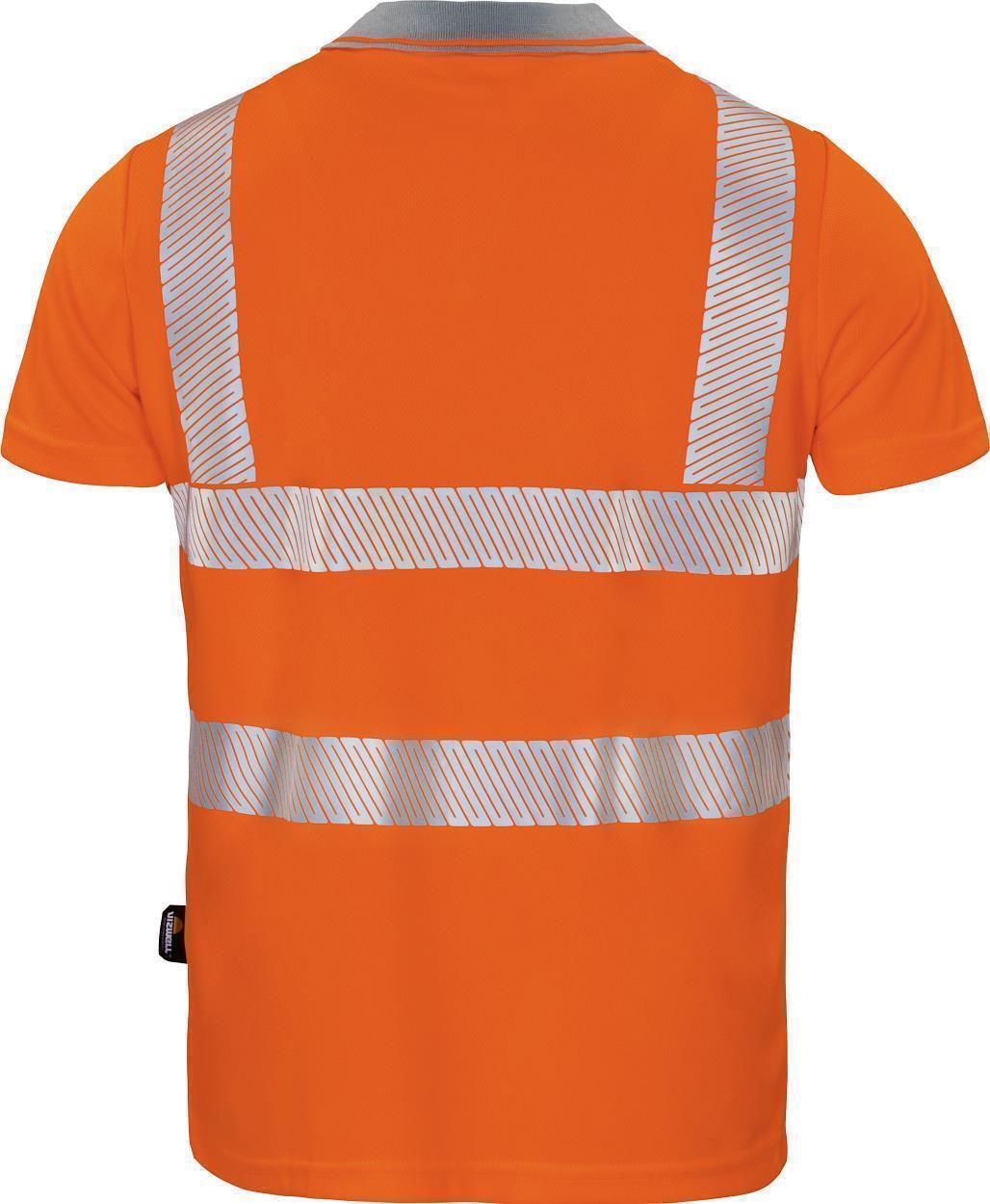 Warnschutz-Poloshirt leuchtorange in Gr. XXL von Vizwell