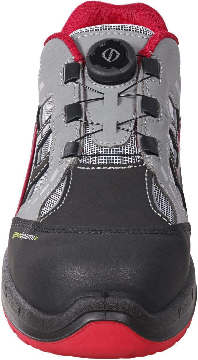 Halbschuh L1285 Dublin in Grau/Schwarz/Rot, Gr. 47 von Leibwächter