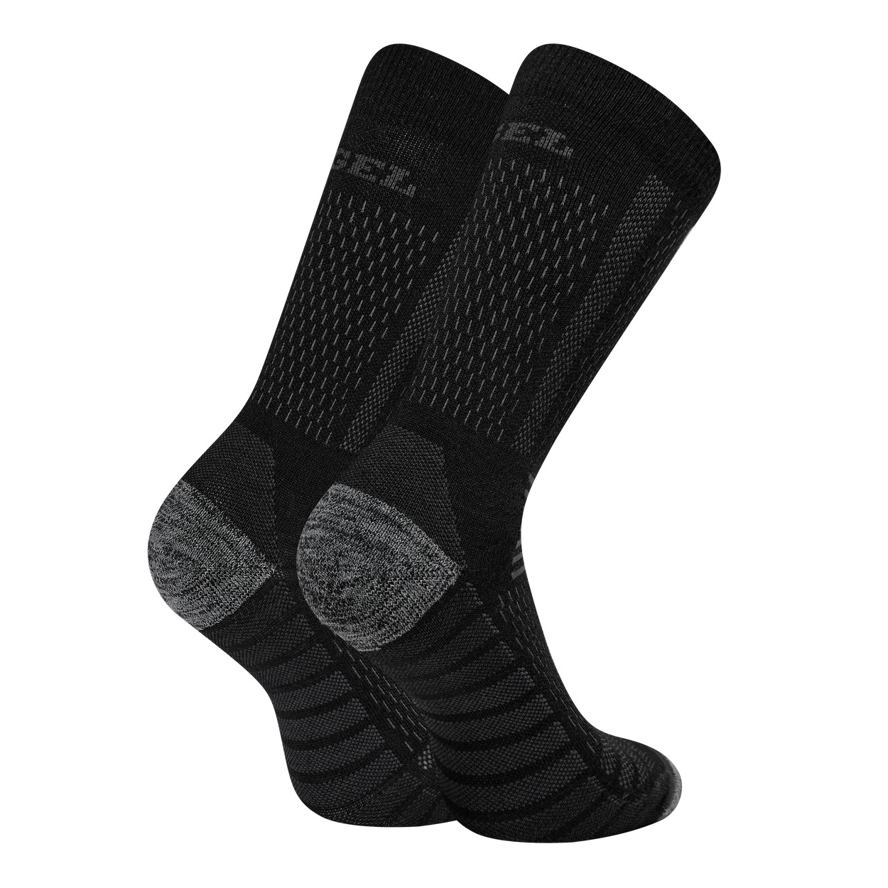 ENGEL Arbeitssocken mit Merinowolle 1er- Pack in Schwarz/Anthrazit Grau, Größe 47/48