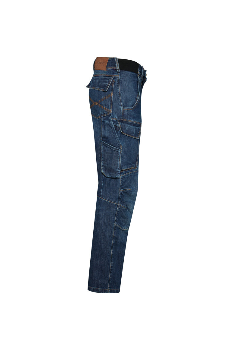 HAKRO 734S Worker Jeanshose Dyneema® X Stretch ECO "kurz" in indigo, Größe 6XL