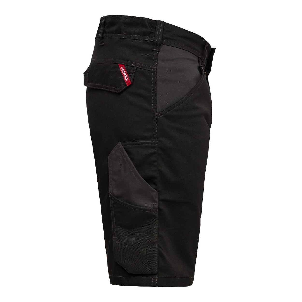 ENGEL Venture Shorts mit verdeckte Knopfleiste in Schwarz/Anthrazit Grau, Größe 54