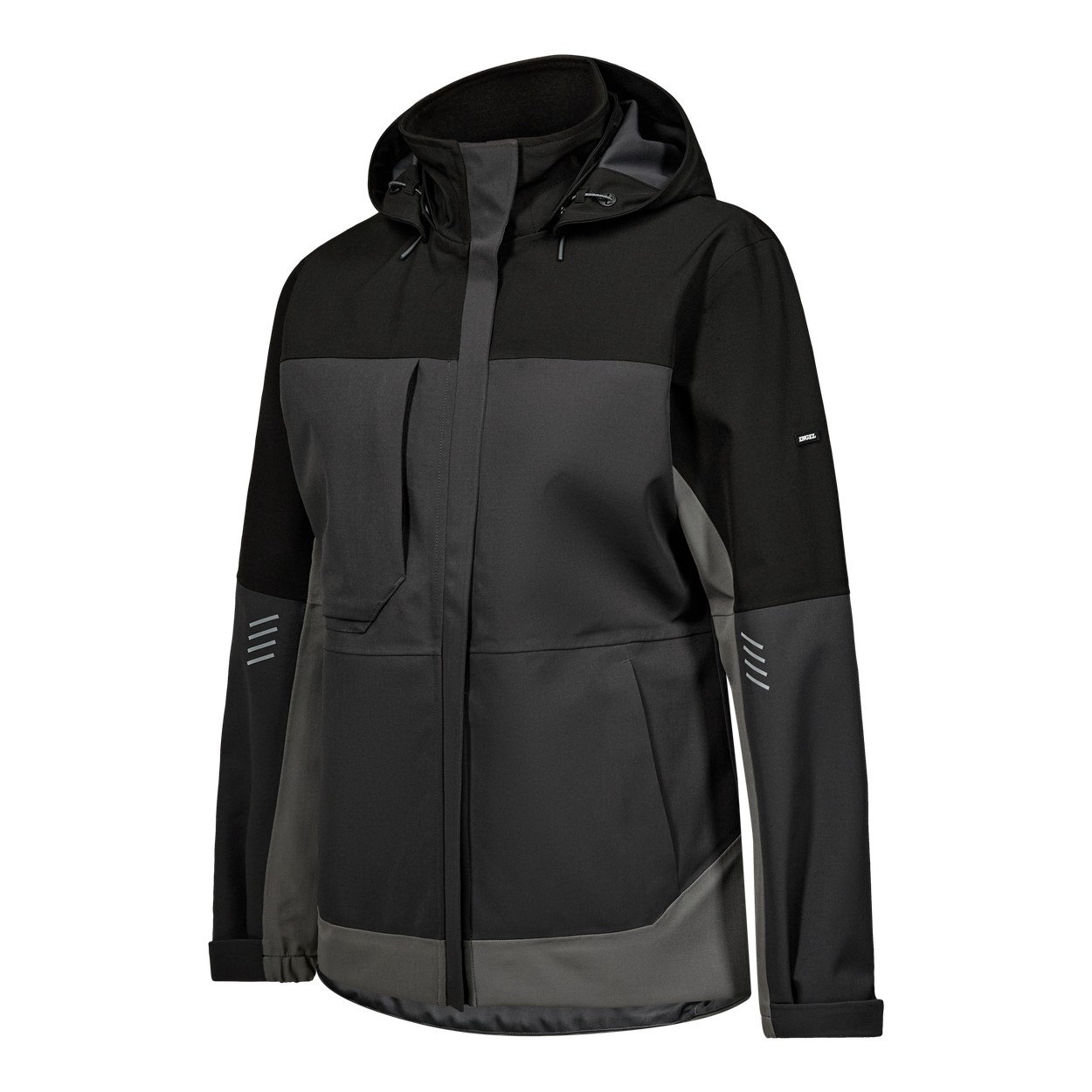 ENGEL Entire Damen Shelljacke in Anthrazitgrau/Schwarz, Größe XS