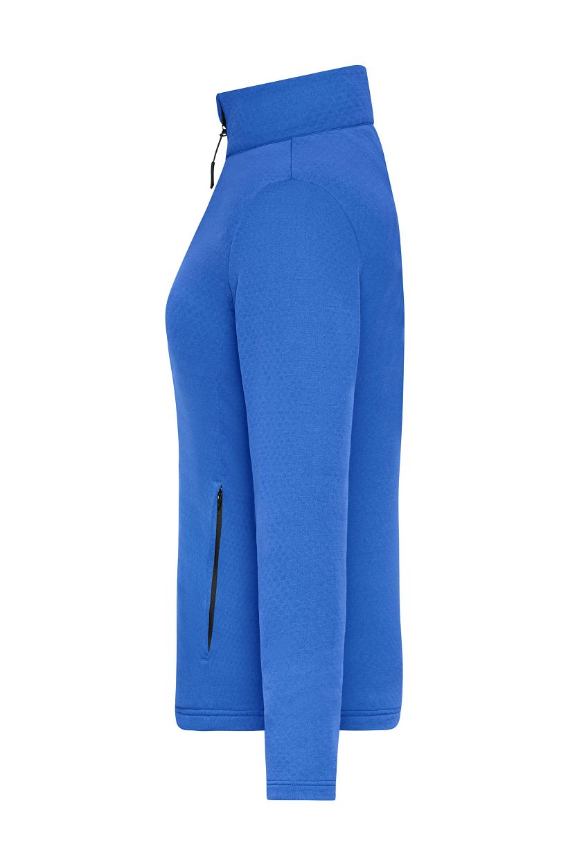 Ladies' Sports Structured Fleece Jacket GRS "JN1387" in Peacock-Blue, Größe 2XL - Daiber