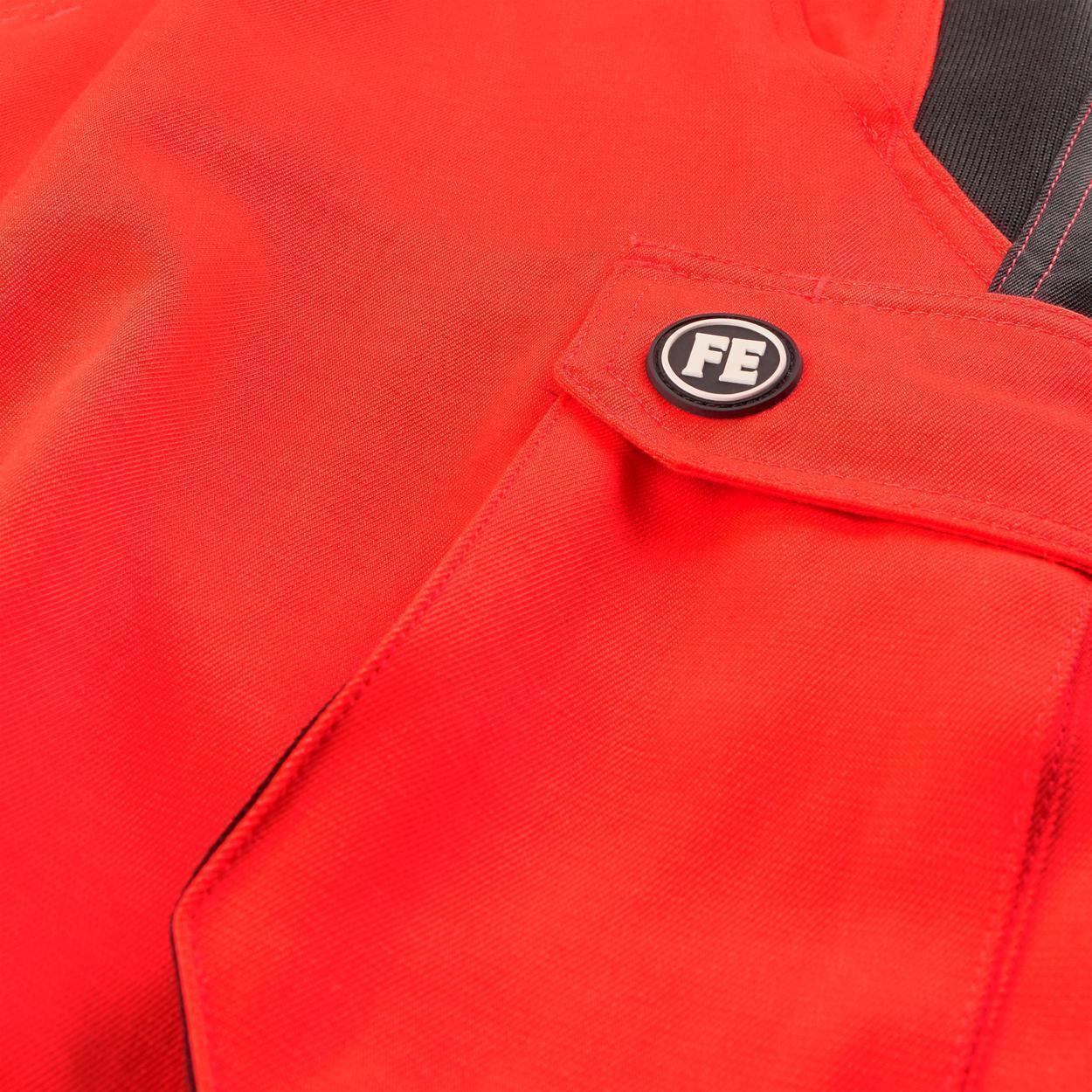 ENGEL Safety 3545-319 Light Latzhose in Rot/Schwarz, Größe 106